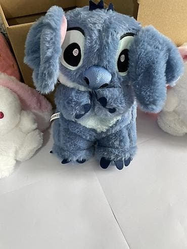 детский самокат б у: Мягкая игрушка «Синий стич» Имитирование дыхания и жёлтая подставка — 2