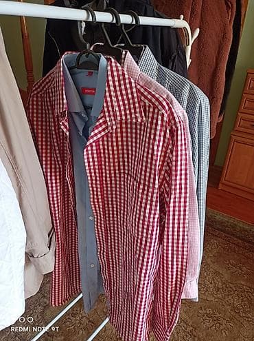 мужская одежда olymp: Мужские рубашки в клетку — набор - Бренды: Eterna (Excellent) и Olymp — 1