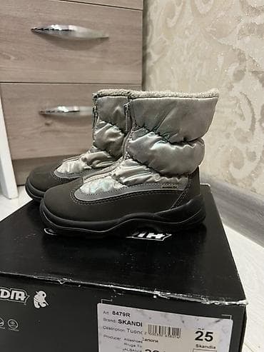 зимние ботасы: Детские зимние сапоги Skandia - Размер: 25 - Цвет: серебристый/серый — 2