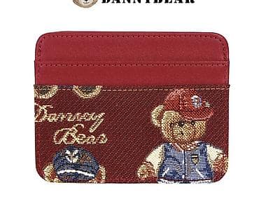 Карточница DANNYBEAR с жаккардовым принтом мишек - Компактный формат — 2