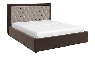 Двуспальные кровати: Уютная двуспальная кровать с мягким изголовьем - Дизайн: современная — 2