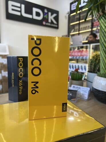 чехол poco m3: Poco M6, Жаңы, 256 ГБ, түсү - Кара, 2 SIM — 1