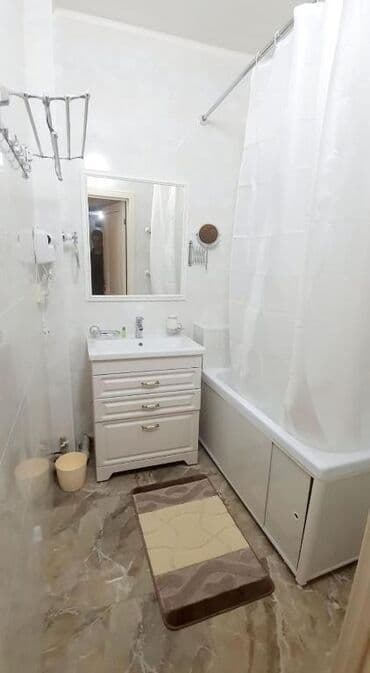 суточный дом в бишкеке: 1 бөлмө, Душ кабинасы, Жаздык, жууркан-төшөк каптары, Кондиционер — 15