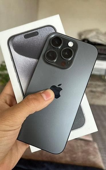 hdd ssd: IPhone 15 Pro Max, Б/у, 128 ГБ, Space Gray, Коробка, 100 % — 1