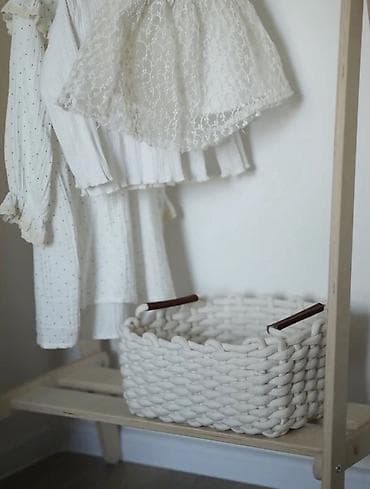 шыбак кылабыз: Буюмдар үчүн себет, түсү - Ак — 8