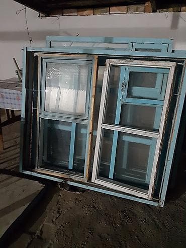 жыгач айнек: Даяр жыгач терезеле, Декоративдик өзгөчөлүктөрү: Фрамуга, Колдонулган, Орнотуусуз, Бөлүп төлөө жок — 3