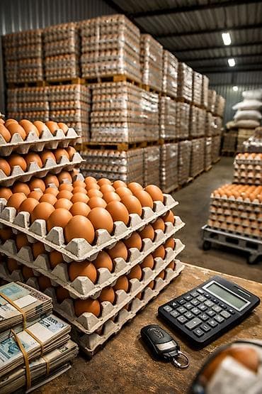 туша курицы: Куриные яйца в бумажном лотке. - Цвет скорлупы: светло‑бежевый — 2