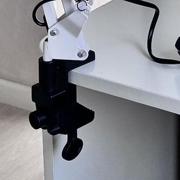 study lamp: Настольная лампа с прищепкой/струбциной и длинным рычажным — 4