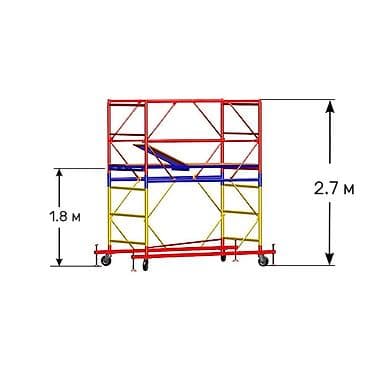 мобильный стенд: Аренда!!! Передвижные строительные подмости (вышка-тура) - Рабочая — 1