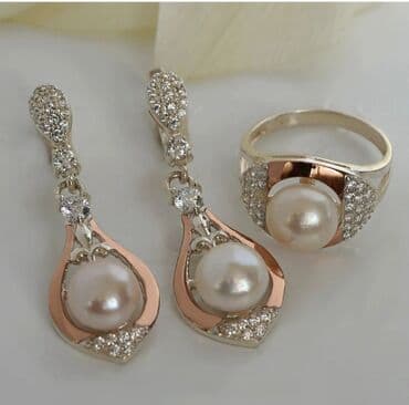 свадебные платья от производителя: Набор украшений, Проба 925, Женские, Новый — 1