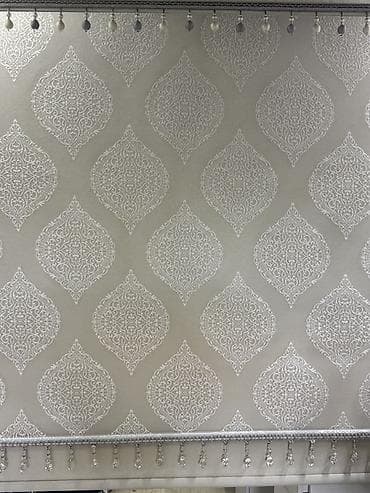 спотор: Римская штора/роллет с декоративным кантом и подвесными кристаллами — 1
