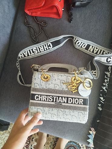 цепи серебро: Классическая сумка, Dior, Турция, Материал: Искусственная кожа, Регулируемый ремень, Женские, Новый — 2