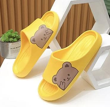 amber elixir: Сланцы с милым мишкой - Модель: шлёпанцы-сланцы с широкой перемычкой — 3