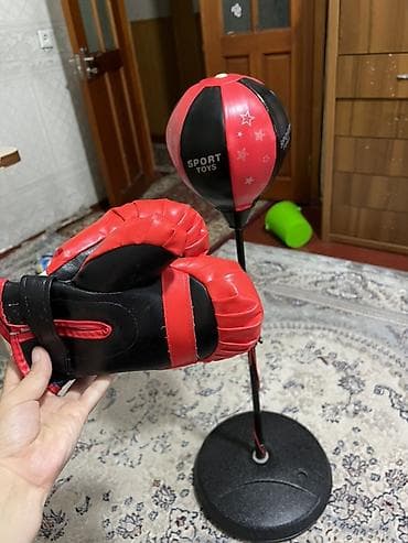 детский бокс: Детский боксерский набор Sport Toys - Напольная груша на стойке с — 2