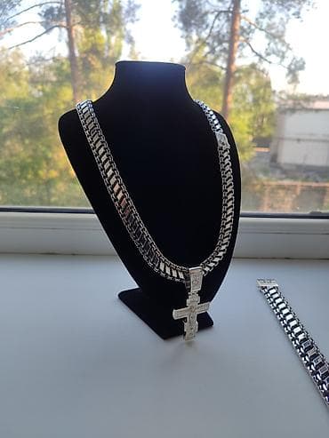 цепочки на шею: Массивный мужской комплект из серебра 925 пробы — выбор для тех, кто — 2