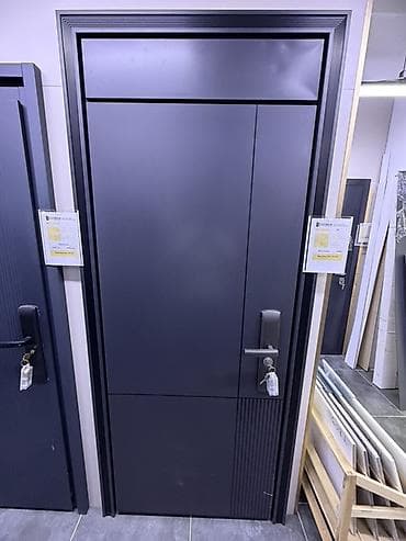 Двери для домов и квартир, Металлическая, Одностворчатая, Китайская, цвет - Серый — 1