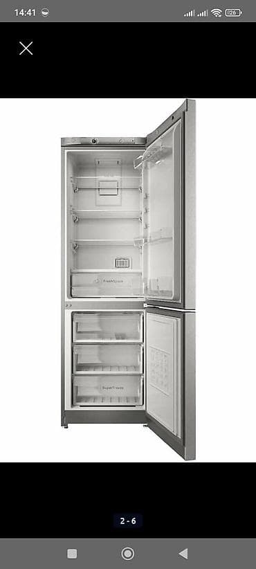 Муздаткыч Indesit, Колдонулган, Эки камералуу, 60 * 185 * 60 — 2