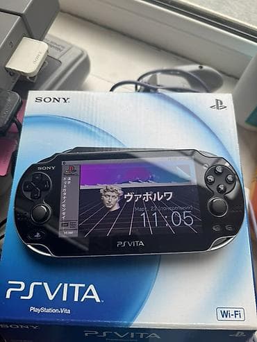 Аксессуары для консолей: Sony PlayStation Vita Fat, полный комплект, коробка, бумаги, кабеля — 1