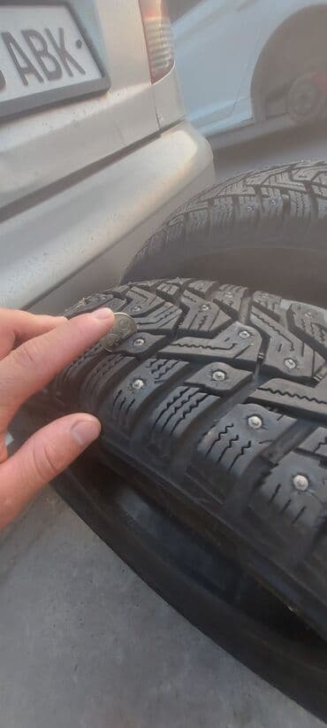 шипованные шины б у: Шины R <13, Зимняя шипованная, Б/у, Пара, Легковые, Hankook — 1