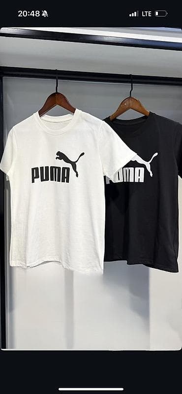 Футболки с логотипом PUMA - Базовая модель с коротким рукавом и
