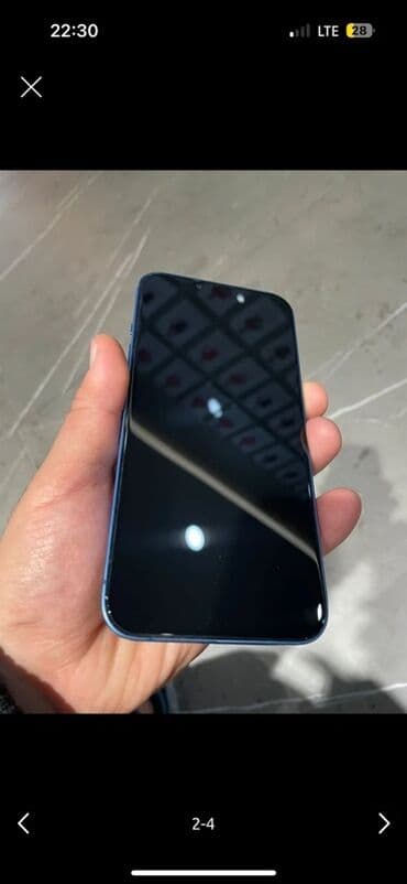 Аудиотехника: IPhone 13, Б/у, 128 ГБ, Синий, Чехол, 100 % — 2