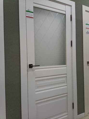 двери мешкомнатный: Межкомнатная дверь со стеклом, МДФ, Окрашенная, Российская, цвет - Белый, 2000 * x 60 см, Новый — 8