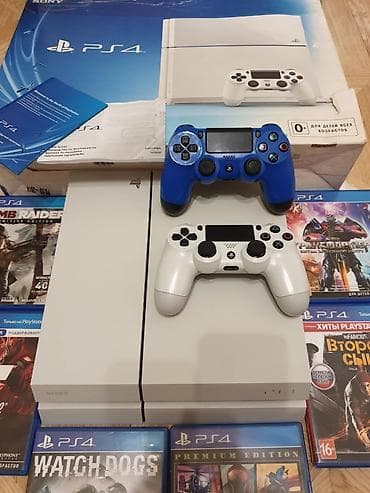 Xbox One: PlayStation 4 (белая версия, Glacier White) — полный комплект Состав — 6