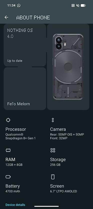 5500u: Nothing, Phone 1, Б/у, 256 ГБ, цвет - Серый, 2 SIM — 7