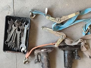 анкерные болты: Набор для гаража/автосервиса. - Две трещоточные стяжные ременные — 1