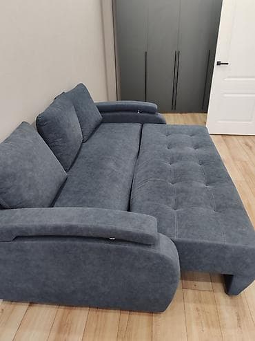 fabric case: Прямой диван, Б/у — 7