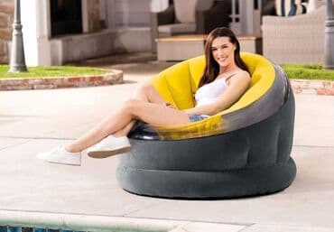 надувные кресла кровати: Жел толтурма кресло, Жаңы, Акысыз жеткирүү, Өзү алып кетүү, Акылуу жеткирүү, түсү - Сары — 2