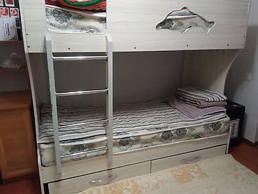 Балдар дүйнөсү: Балдар үчүн эки ярустуу, Колдонулган, ЛДСП, түсү - Саргыч боз — 1