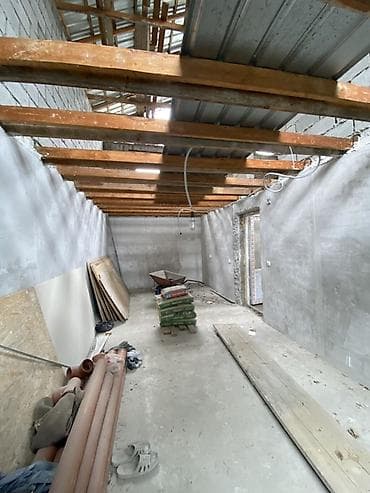 турмуш куру: Двухэтажное здание из шлакоблока/газоблока на монолитном ленточном — 9