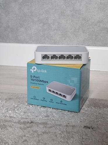 Модемы и сетевое оборудование: TP-Link TL-SF1005D — настольный неуправляемый коммутатор на 5 портов — 1