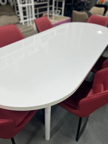 мебель бишкек столы и стулья фото цены: Кухонный стол и стул, Новый, В рассрочку, Бесплатная доставка, цвет - Красный — 1