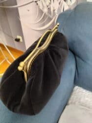 купить мужской клатч из натуральной кожи ручной работы: Продаю бархатный редикюль сумочку, новая, черного цвета размер 30×15 — 19