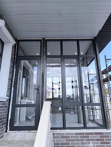 solutions upper: Двери для домов и квартир, Стеклянная, Другое количество створок, Со стеклом, цвет - Серый — 1