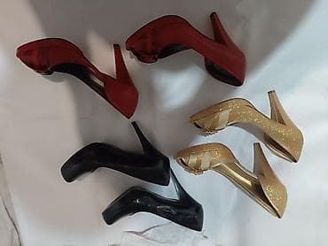 Ботинки и ботильоны: Женские туфли на высоком каблуке (платформа, open-toe) - Модели — 5