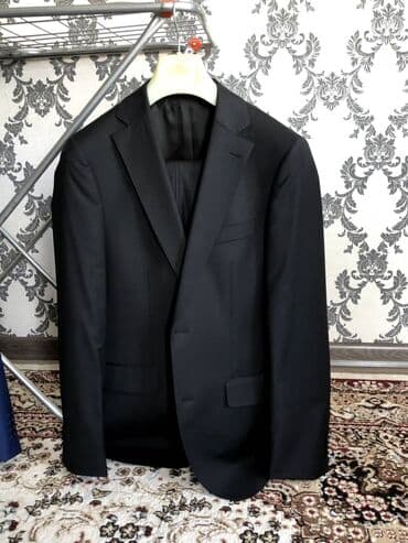 прокат мужских костюмов [возьми на прокат] бишкек фото: Продаю фирменный костюм вместе с брюками Цвет: чёрный Размер: 48 рост — 2