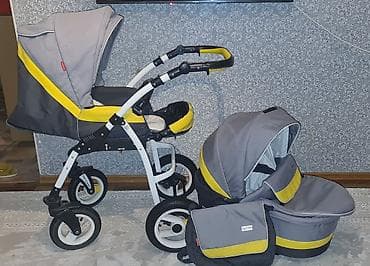 Коляски: Коляска, Другой бренд, цвет - Желтый, Б/у, Самовывоз — 1