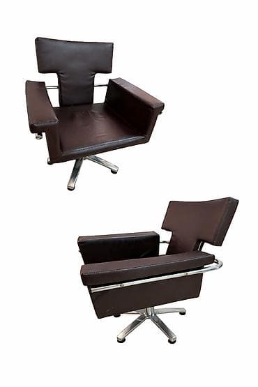 Үй жана бакча: Кресло парикмахерское - Обивка: экокожа темно‑коричневого цвета — 2