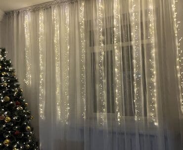 цветы для невесты: Штора-гирлянда «Хвойная лапа» - Размер: 2 × 3 м - Цвет свечения — 3