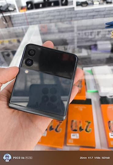 Техника жана электроника: Samsung Galaxy Z Flip 3 5G, Колдонулган, 256 ГБ, түсү - Жашыл, 1 SIM, 2 SIM — 4