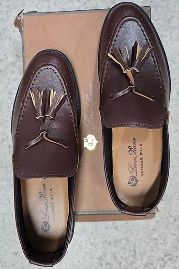 Мужские туфли, 40, 40.5, 41, Loro Piana, Новый, цвет - Коричневый, Самовывоз, Бесплатная доставка, Платная доставка