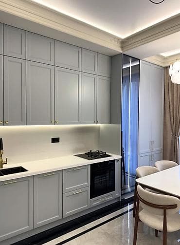 кух мойка: Кухонный гарнитур, цвет - Серый — 2