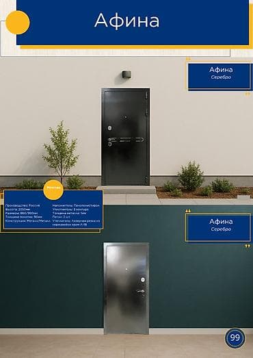 solutions elementary: Двери для домов и квартир, Металлическая, Одностворчатая, Российская, цвет - Серебристый — 1