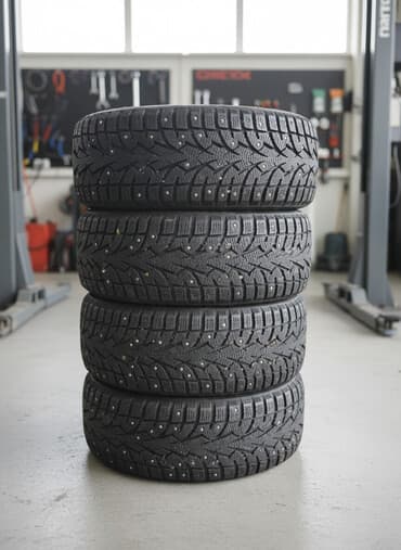 шины на комбайн: Шины 195 / 45 / R 16, Зимняя шипованная, Б/у, Комплект, Легковые, Yokohama — 1