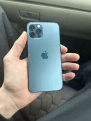 мини микрофон: IPhone 12 Pro, Б/у, 128 ГБ, Pacific Blue, Защитное стекло, Чехол, 77 % — 1