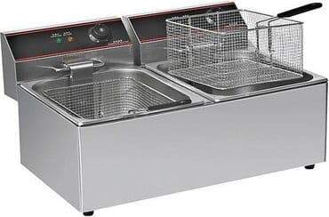 готовый бизнес план: Фритюрница 11л+11л (670x450x350мм; 220В; 5кВт) Установка настольная — 1