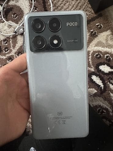 samsung 2020: Poco X6 Pro, Б/у, 512 ГБ, цвет - Серебристый, 2 SIM, 1 SIM — 3